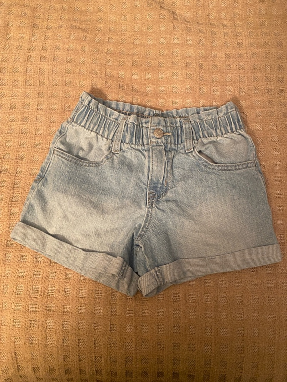 Cat & Jack Light Blue Denim Roll-Cuff girl Shorts
